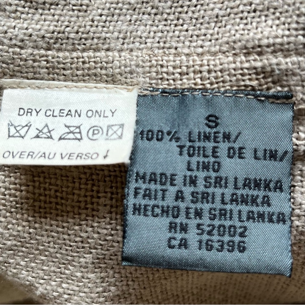 Liz wear 100% Linen Beige / cream color buttons down women’s jacket size small - Picture 8 of 10
